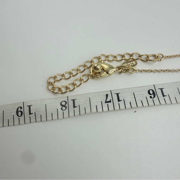 Chico’s Gold Tone Long Blue Pendant Necklace - Picture 10 of 10